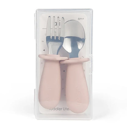 Ali+Oli Spoon and Fork Set - Pink