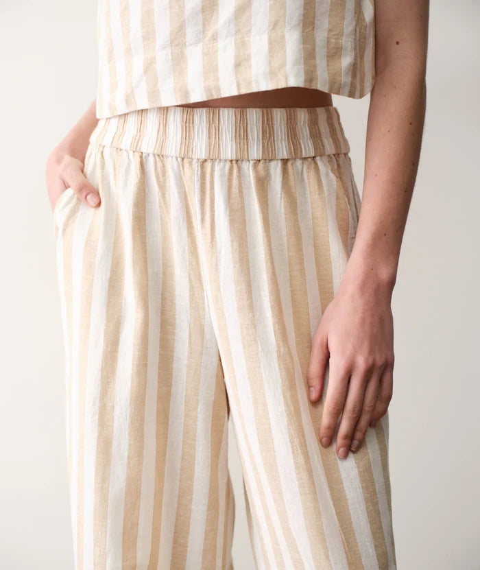 Allison Hemp Trouser Tuscan Stripe