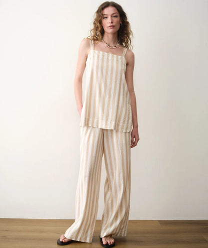 Allison Hemp Trouser Tuscan Stripe