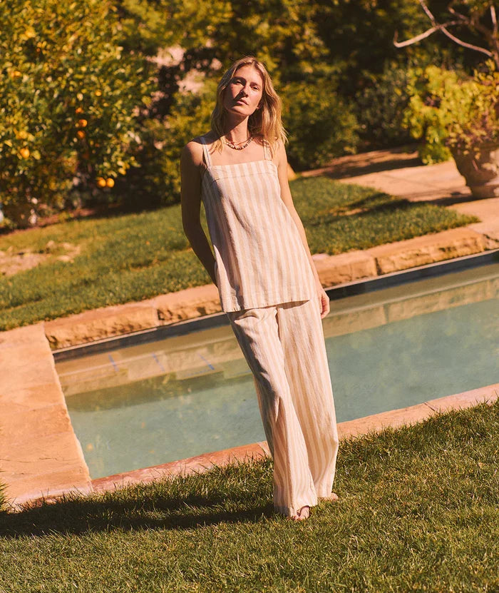 Allison Hemp Trouser Tuscan Stripe