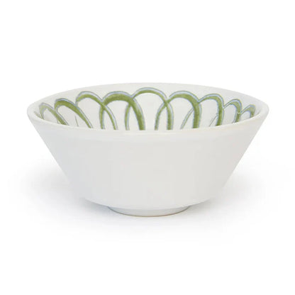 Amalfi - Stoneware Berry Bowl - White/Green