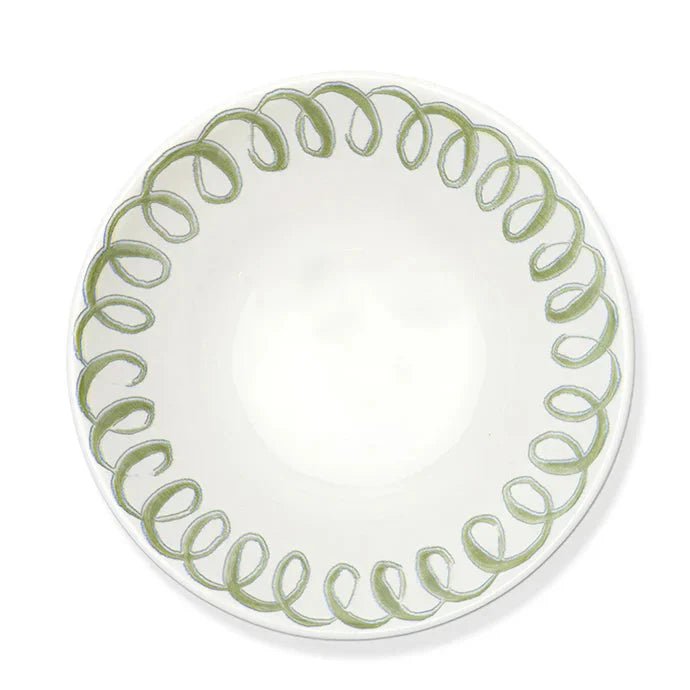 Amalfi - Stoneware Cereal Bowl - White/Green