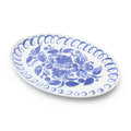 Amalfi - Stoneware Oval Tray - White/Blue