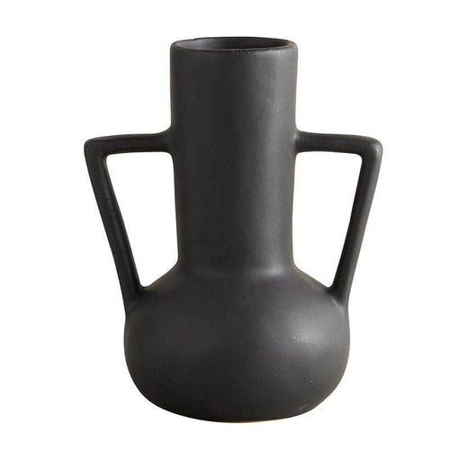 Angle - Matte Black Long Vase