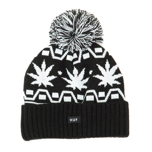 Apres Cuff Pom Beanie (Black) (S)