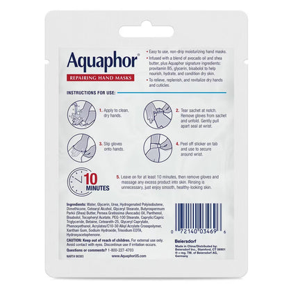 Aquaphor Repairing Hand Mask 0.7 oz - 1 Pair - 18 Pack