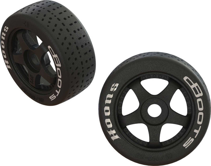 dBoots Hoons 42/100 2.9 Pre-Mounted Belted Tires, White, 17mm Hex, 5-Spoke (2)