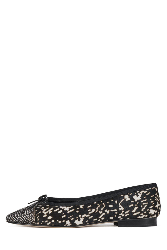 ARABESQ-F Jeffrey Campbell Flat Black White Hair