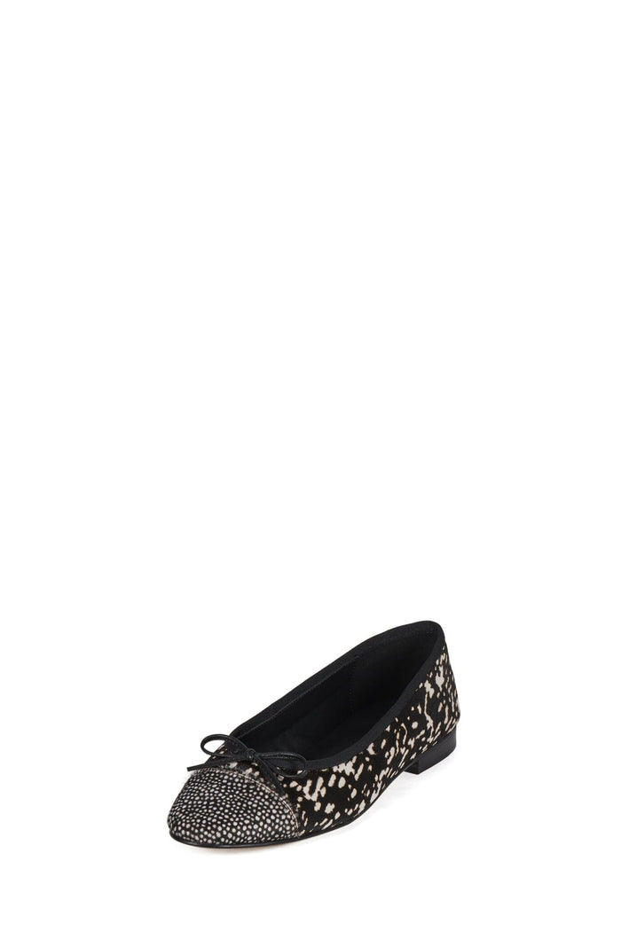 ARABESQ-F Jeffrey Campbell Flat Black White Hair