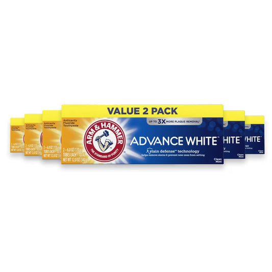 Arm & Hammer Advance White Extreme Whitening Toothpaste, Twin Pack 6 oz - 6 Pack