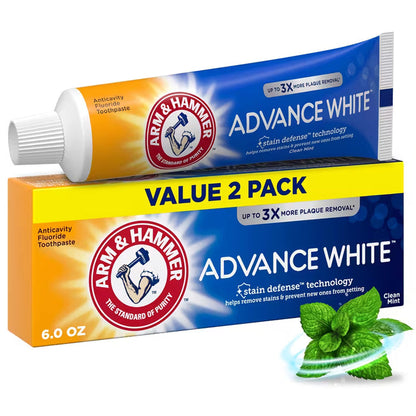Arm & Hammer Advance White Extreme Whitening Toothpaste, Twin Pack 6 oz - 6 Pack