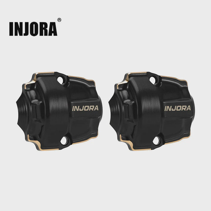 ASC32-07BK INJORA Black Coating Brass Diff Covers for 1/32 Redcat Ascent-32