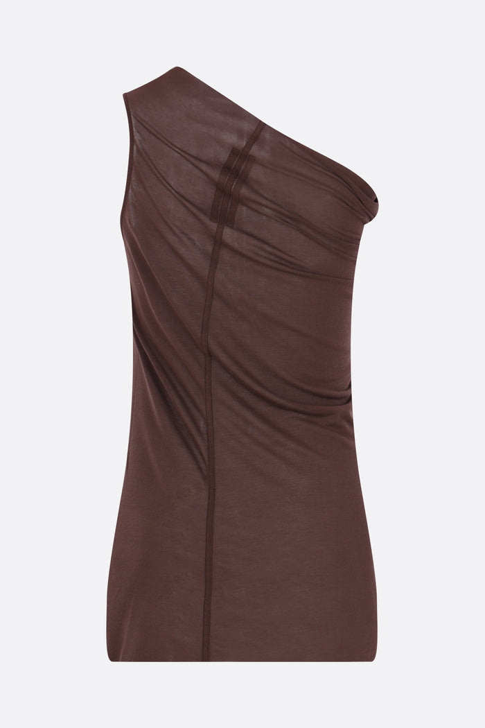 Athena one-shoulder top in jersey