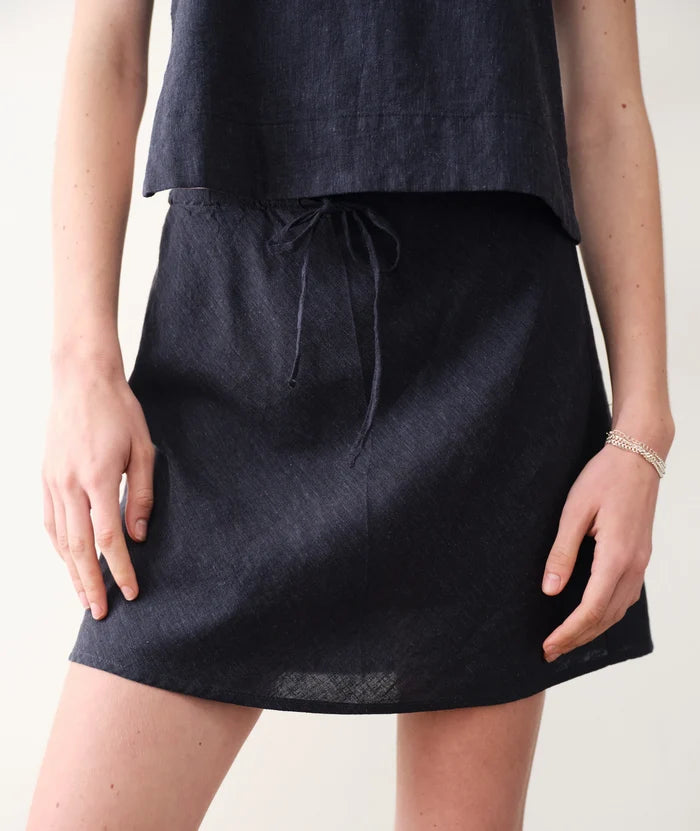 Avery Hemp Mini Skirt India Ink