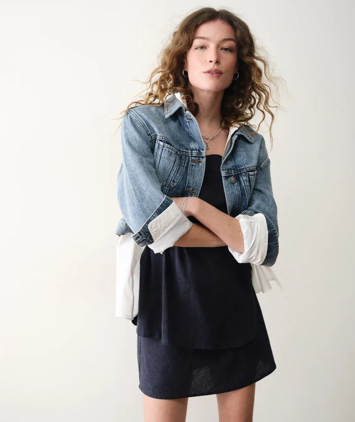 Avery Hemp Mini Skirt India Ink