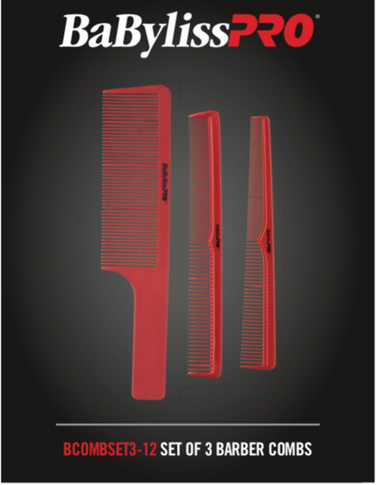 BaBylissPRO Barberology™ Comb Set BCOMBSET3-12 - Palms Fashion Inc.
