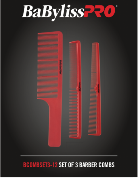 BaBylissPRO Barberology™ Comb Set BCOMBSET3-12 - Palms Fashion Inc.