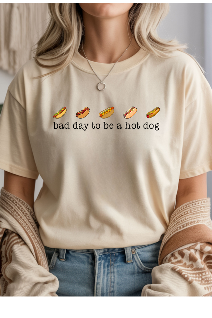 Bad Day To be A Hotdog Graphic Tee