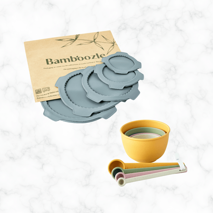 Bamboozle Home Desert Bloom Baking Accessories - Measuring Duo and Lids Bundle