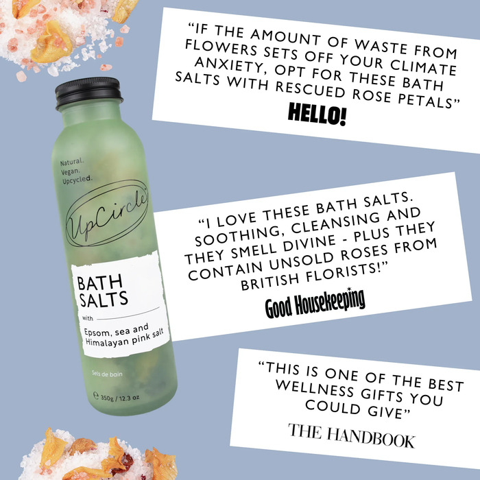 UpCircle Bath Salts with Epsom, Sea and Himalayan Pink Salt