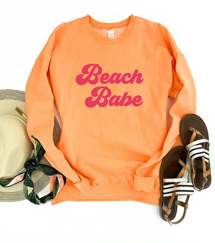 Beach babe fleece sweatshirt
