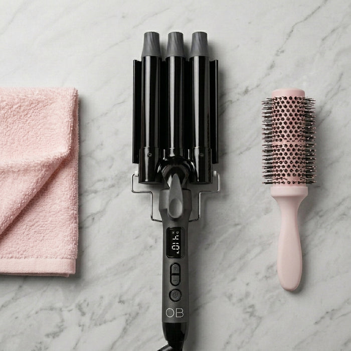 Olla Bella Beach Wave Curling Iron (3 Barrel Waver) Studio Photo 3
