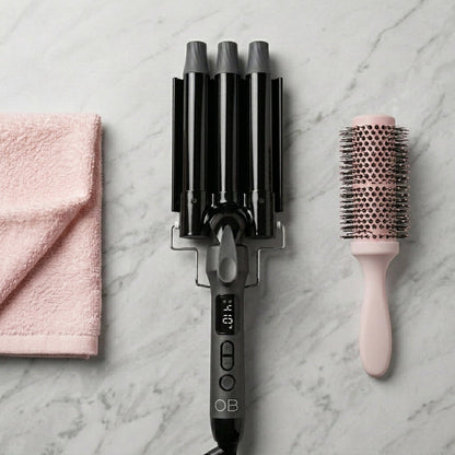 Olla Bella Beach Wave Curling Iron (3 Barrel Waver) Studio Photo 3