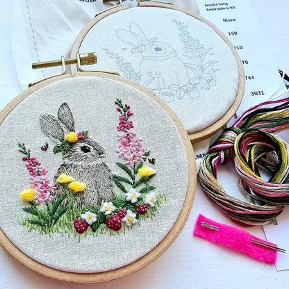 Berry Patch Bunny Hand Embroidery Craft Kit