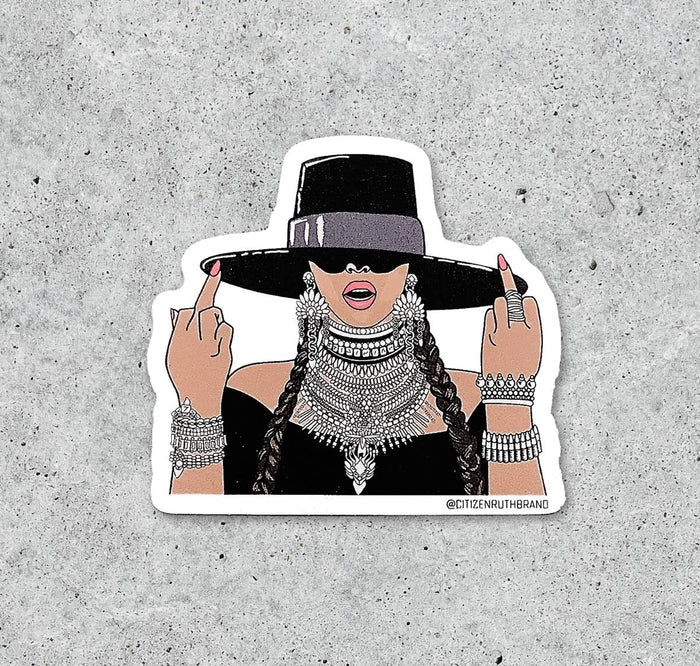 Beyonce Middle Fingers vinyl sticker