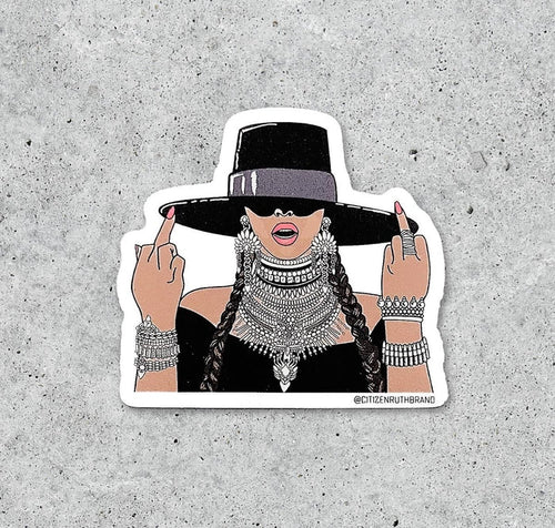 Beyonce Middle Fingers vinyl sticker