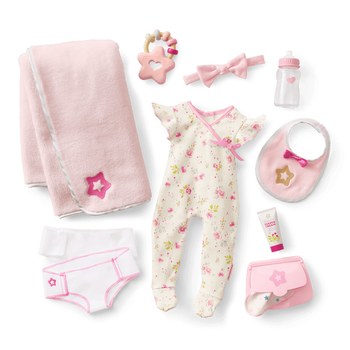 Bitty Baby® Doll #2 with brown hair Care & Play Set