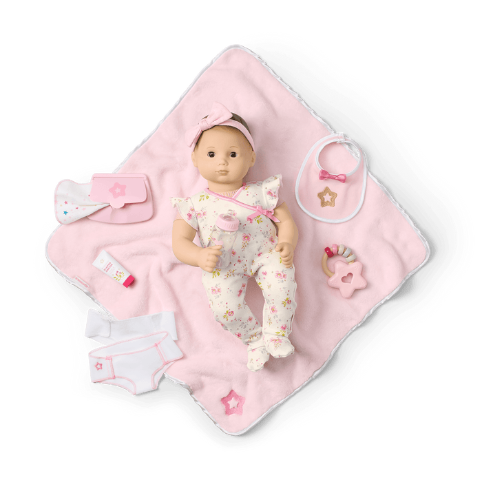 Bitty Baby® Doll #2 with brown hair Care & Play Set