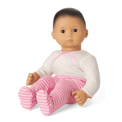 Bitty Baby® Doll #4 with black hair in Pretty Pink