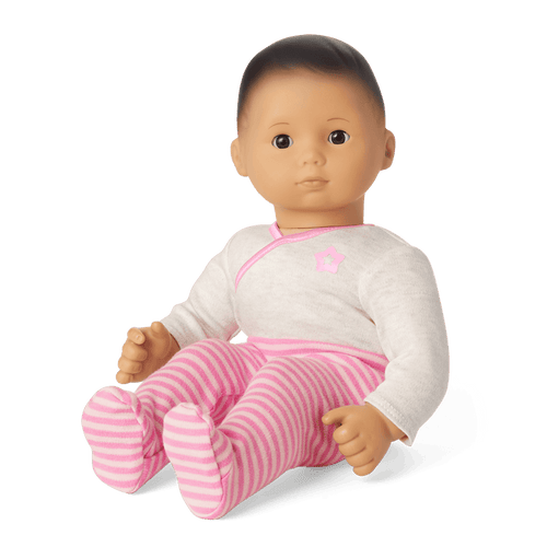 Bitty Baby® Doll #4 with black hair in Pretty Pink