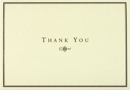 Black and Cream Thank you Cards