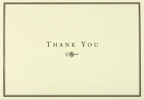 Black and Cream Thank you Cards
