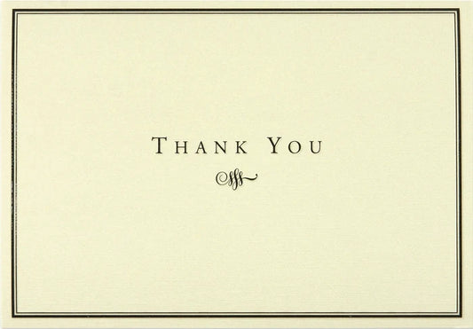 Black and Cream Thank you Cards