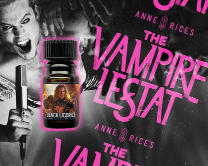 Black Licorice perfume oil bottle by Black Phoenix Alchemy Lab, The Vampire Lestat x Interview with the Vampire licensed fragrance, Anne Rice's Immortal Universe