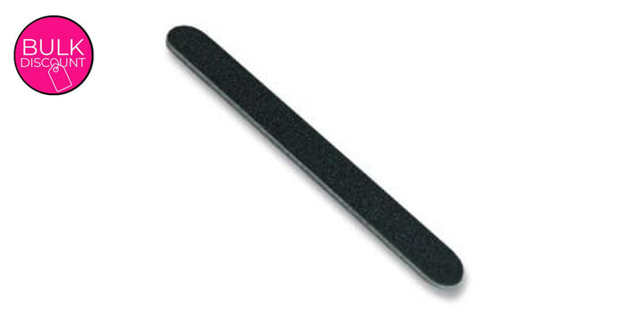 Black Washable Nail Files 100/100 (White Center) (5/Pack)