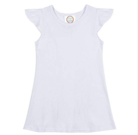 Blank Girl's Flutter Sleeve Dress