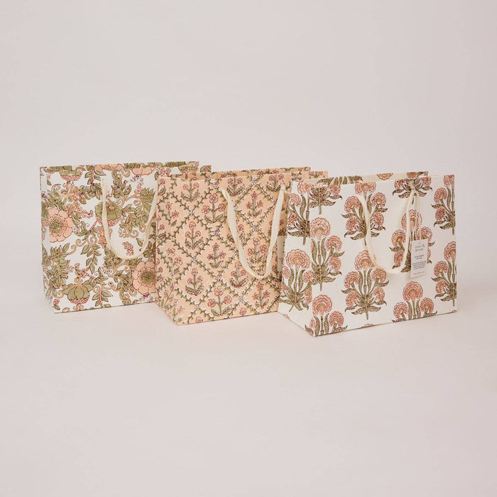 Block Printed Gift Bags (Medium) - Terracotta - Magnolia Lane co. Home + Garden + Gift