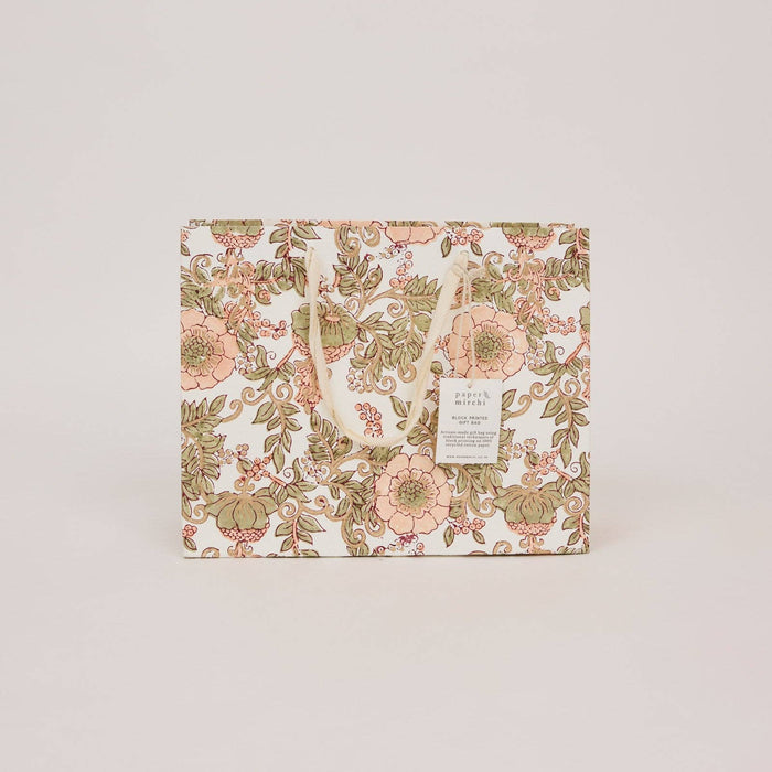 Block Printed Gift Bags (Medium) - Terracotta - Magnolia Lane co. Home + Garden + Gift