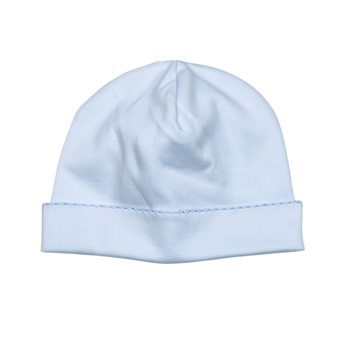 Blue Pima Beanie Blue Trim