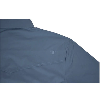 Blue Short Sleeve Pearl Snap Shirt by Ferrell