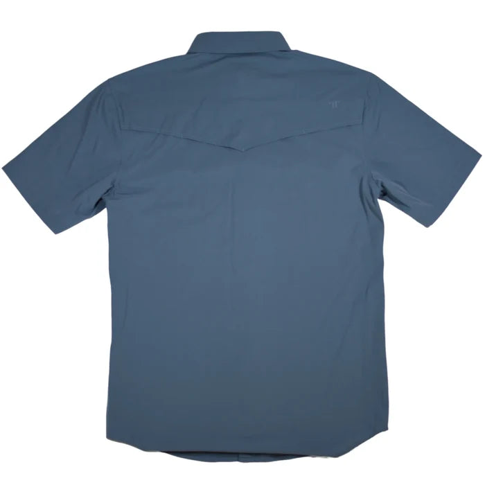 Blue Short Sleeve Pearl Snap Shirt by Ferrell