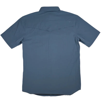 Blue Short Sleeve Pearl Snap Shirt by Ferrell