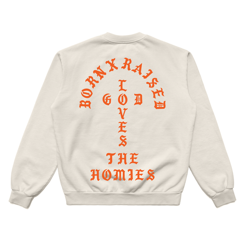 Born X Raised Unconditional Love Crewneck - Cream