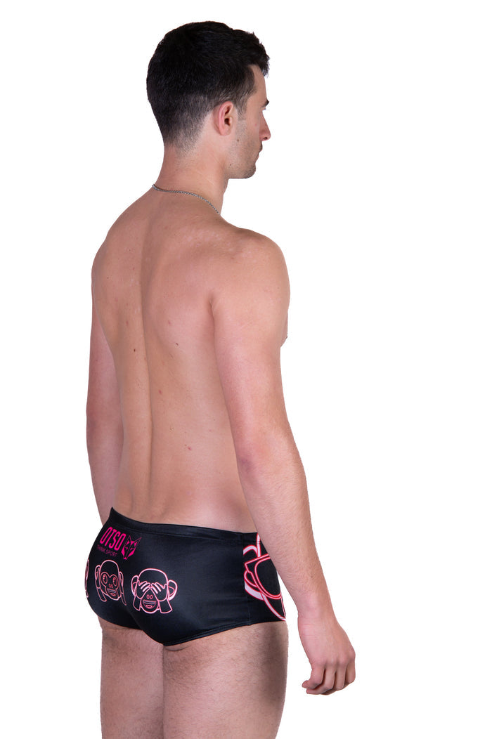 Boxer de bain - Emoji Monkey Neon