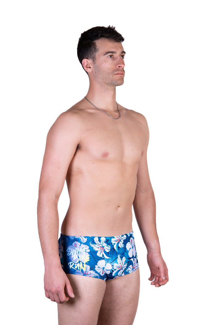 Boxer de bain - Swim Bike Run Flower