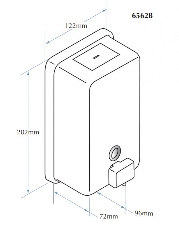 Bradley 6562B-MB Liquid Soap Dispenser Vertical